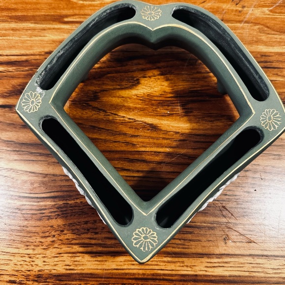 Vintage Jasperware Flower Ring Green Footed No Chips/Cracks - Picture 6 of 9